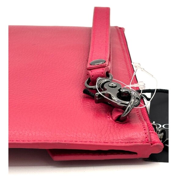 Botkier NY Valentina Wristlet Party Pink Leather Turn Lock Front Zipper Top NWT - Picture 12 of 16